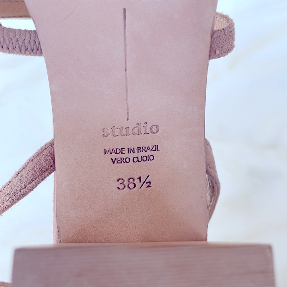 Black Suede Studio Verana Ankle Strap Sandal, Pink Suede, EU Size 38.5 - Picture 13 of 14